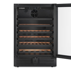 Cosmo Cosmo Lumin Collection 24 in. 52-Bottle Single Zone Compressor Wine Cooler, Digital Controls, LED Lighting, Matte Black - COS-24BIWCS-BK
