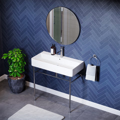 Swiss Madison Carré 36" Console Sink White Basin w/ Legs - SM-CS7 - The Home Selection
