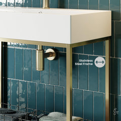 Swiss Madison Pierre 32 Single, Freestanding, Open Shelf, Metal Frame Bathroom Vanity - SM-BV72 - The Home Selection