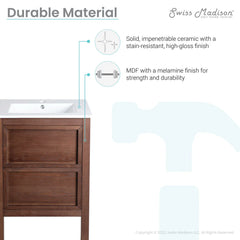 Swiss Madison Calice 24" Bathroom Vanity in Carbon Gray - SM-BV421
