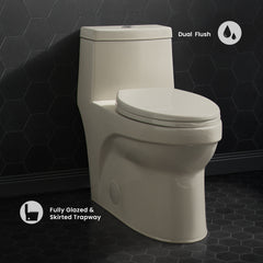 Swiss Madison Virage One-Piece Elongated Toilet Vortex™ Dual-Flush 1.1/1.6 gpf - SM-1T118 - The Home Selection