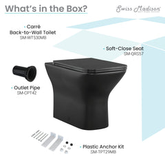 Carré Back-To-Wall Elongated Toilet Bowl - SM-WT5 - The Home Selection