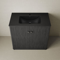 Swiss Madison Lafayette 36" Freestanding Bathroom Vanity with Matte Black Sink Top - SM-BV8001
