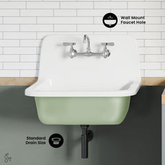 Swiss Madison Loire 22" Cast Iron Rectangle Wall-Mounted Sink - SM-WS7101