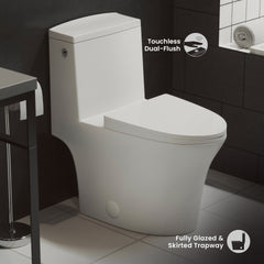 Swiss Madison Monaco Hugo One-Piece Elongated Toilet Touchless Dual-Flush 1.1/1.6 gpf - SM-1T265 - The Home Selection
