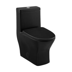Swiss Madison Sublime II One-Piece 10" Rough-in 1.1/1.6 GPF Dual Top Flush Round Compact Toilet in Matte Black - SM-1T277MB