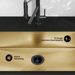Swiss Madison Rivage 32" x 19" Single Basin, Undermount Kitchen Sink - SM-KU701