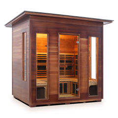 Enlighten Full Spectrum Outdoor Infrared Sauna - Rustic 5 Slope