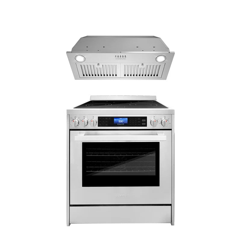 Cosmo 2-Piece Kitchen Package, 30″ Electric Range & Insert Range Hood - COS-2PKG-146