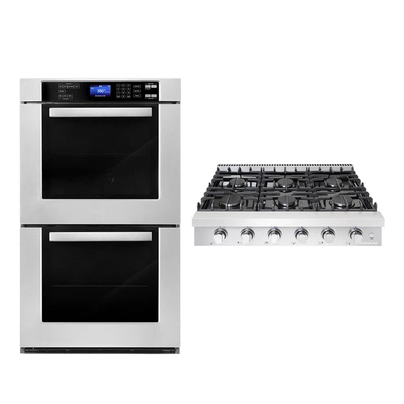 Cosmo 2-Piece Kitchen Package, 30″ Double Electric Wall Oven & 36″ Gas Cooktop - COS-2PKG-116