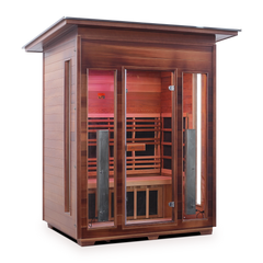 Enlighten Outdoor Infrared/Traditional Sauna - DIAMOND 3 Slope