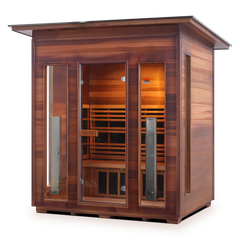 Enlighten Outdoor Infrared/Traditional Sauna - DIAMOND 4 Slope