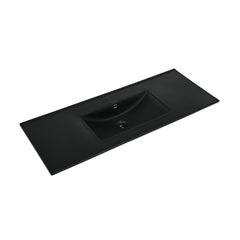 Swiss Madison 48" Zero Hole Vanity Sink Top in Matte Black - SM-VT0022MB
