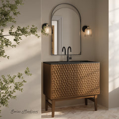 Swiss Madison Bosse 36" Freestanding Bathroom Vanity with Black Sink Top - SM-BV8802