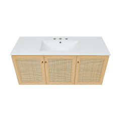 Swiss Madison Classe 48" Wall-Mounted Bathroom Vanity with 3-Hole Widespread Sink Top - SM-BV2807
