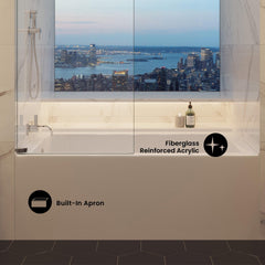 Swiss Madison Voltaire 60" X 30" Right-Hand Drain Alcove Bathtub with Apron - SM-AB593 - The Home Selection
