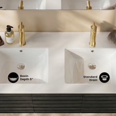 Swiss Madison 48" Double Basin Vanity Sink Top - SM-VT349