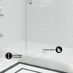 Swiss Madison Voltaire 60" x 32" Center Drain, Shower Base - SM-SB5 - The Home Selection