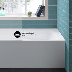 Swiss Madison Voltaire 60" X 32" Left-Hand Drain Alcove Bathtub with Apron - SM-AB543