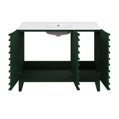 Swiss Madison Cascade 48" Freestanding Bathroom Vanity in Green Oak with Sink Top - SM-BV557GA