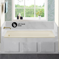 Swiss Madison Voltaire 60" X 30" Left-Hand Drain Alcove Bathtub in Bisque - SM-DB559BQ - The Home Selection