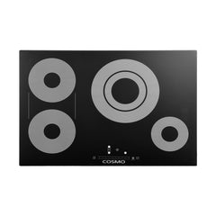 Cosmo Cosmo 30 in. Electric Ceramic Glass Cooktop with 4 Burners, Triple Zone Element, Sync Burners, Hot Surface Indicator Light and Touch Control - COS-304TBECC