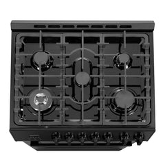 Cosmo Cosmo 30 in. Nebula Collection 5.0 cu. ft. Gas Range, 5 Burners, Rapid Convection Oven, Cast Iron Grates in Matte Black - COS-305AGC-BK