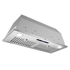 Cosmo Cosmo 30 in. Lumin Collection 380 CFM Ducted Insert Range Hood, Touch Controls, LED Lights, Stainless Steel - COS-30IRHS