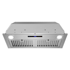 Cosmo Cosmo 30 in. Lumin Collection 380 CFM Ducted Insert Range Hood, Touch Controls, LED Lights, Stainless Steel - COS-30IRHS
