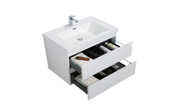 Laviva Aurora 24" Wall Hung Bathroom Vanity with White Acrylic Countertop - Gallery