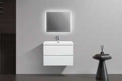 Laviva Aurora 24" Wall Hung Bathroom Vanity with White Acrylic Countertop - Gallery