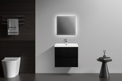 Laviva Aurora 24" Wall Hung Bathroom Vanity with White Acrylic Countertop - Gallery
