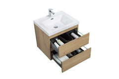 Laviva Aurora 24" Wall Hung Bathroom Vanity with White Acrylic Countertop - Gallery