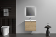 Laviva Aurora 24" Wall Hung Bathroom Vanity with White Acrylic Countertop - Gallery