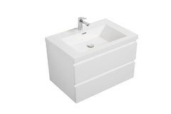 Laviva Aurora 30" Wall Hung Bathroom Vanity with White Acrylic Countertop - Gallery