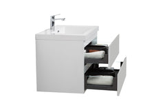 Laviva Aurora 30" Wall Hung Bathroom Vanity with White Acrylic Countertop - Gallery