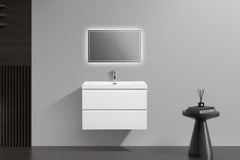 Laviva Aurora 30" Wall Hung Bathroom Vanity with White Acrylic Countertop - Gallery