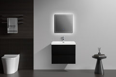 Laviva Aurora 30" Wall Hung Bathroom Vanity with White Acrylic Countertop - Gallery