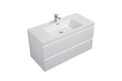 Laviva Aurora 36" Wall Hung Bathroom Vanity with White Acrylic Countertop - Gallery