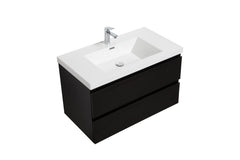 Laviva Aurora 36" Wall Hung Bathroom Vanity with White Acrylic Countertop - Gallery