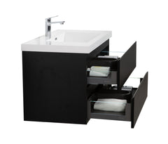 Laviva Aurora 36" Wall Hung Bathroom Vanity with White Acrylic Countertop - Gallery