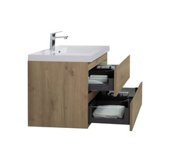 Laviva Aurora 36" Wall Hung Bathroom Vanity with White Acrylic Countertop - Gallery
