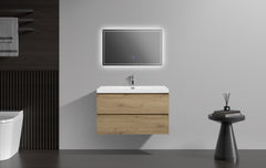 Laviva Aurora 36" Wall Hung Bathroom Vanity with White Acrylic Countertop - Gallery