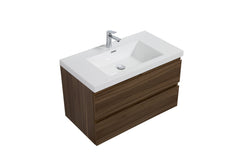 Laviva Aurora 36" Wall Hung Bathroom Vanity with White Acrylic Countertop - Gallery