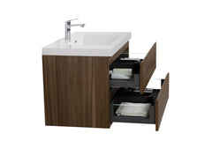 Laviva Aurora 36" Wall Hung Bathroom Vanity with White Acrylic Countertop - Gallery