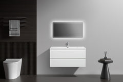 Laviva Aurora 42" Wall Hung Bathroom Vanity with White Acrylic Countertop - Gallery