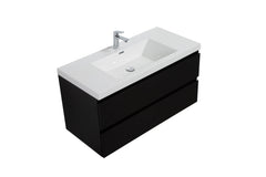 Laviva Aurora 42" Wall Hung Bathroom Vanity with White Acrylic Countertop - Gallery