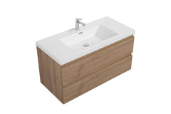 Laviva Aurora 42" Wall Hung Bathroom Vanity with White Acrylic Countertop - Gallery