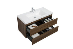 Laviva Aurora 42" Wall Hung Bathroom Vanity with White Acrylic Countertop - Gallery