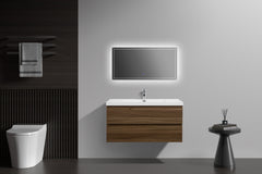 Laviva Aurora 42" Wall Hung Bathroom Vanity with White Acrylic Countertop - Gallery